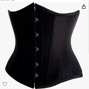 Amazon-Women's Satin Lace up Boned Lingerie Bridal Underbust Corset Top